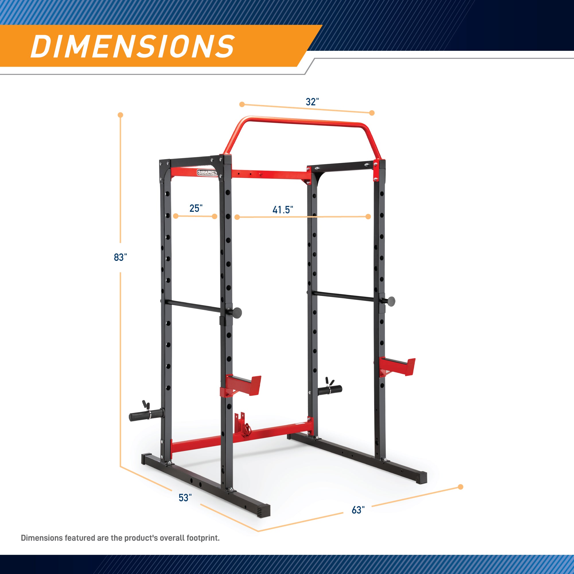 Marcy Power Cage System SM 0562 - Heavy Duty Home Gym Equipment for Strength Training & Weightlifting | Perfect for Garage, Basement & Home Workouts