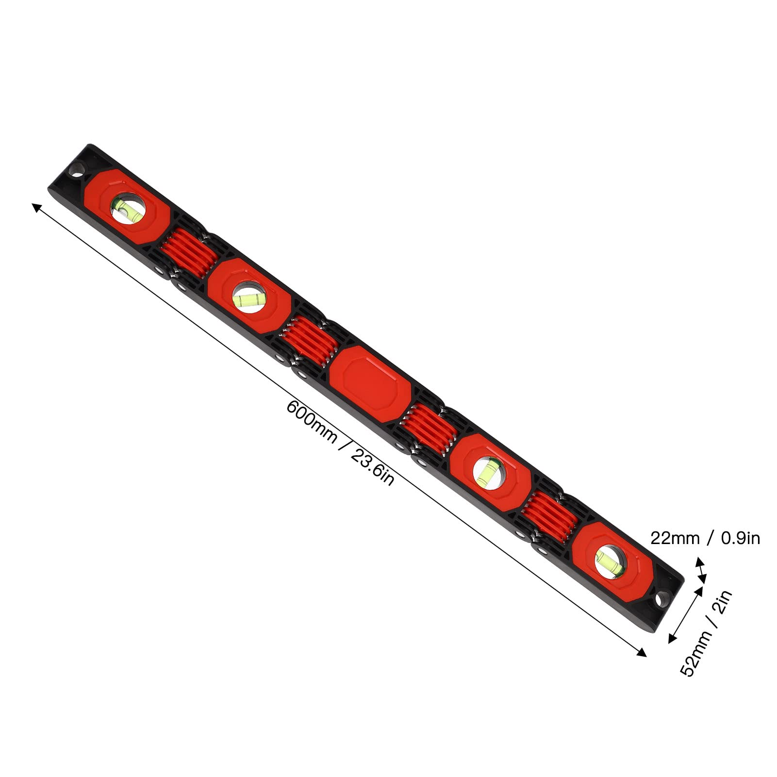 Foldable Level with 4 Bubbles - High Accuracy Expandable Angle Measuring Tool with Magnet for DIY, Home Decoration & Furniture Installation | Perfect for Carpentry, Wall Mounting & Construction Projects