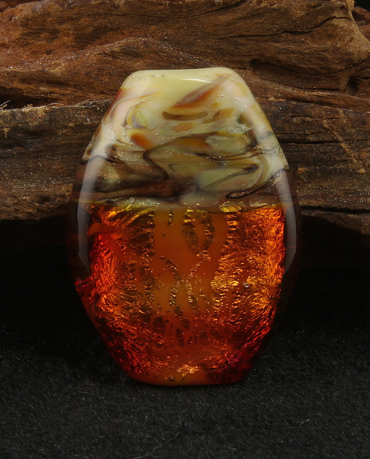 Handmade Red Fire Lampwork Glass Focal Bead for Jewelry Making - Perfect for Necklaces, Bracelets, and DIY Craft Projects