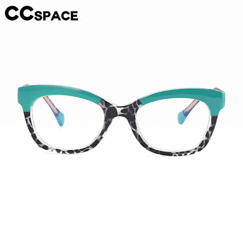 CCspace Women's Full Rim Square Titanium Eyeglasses Frame - Lightweight TR90 Comfortable Glasses for Work, Reading & Daily Fashion Accessory