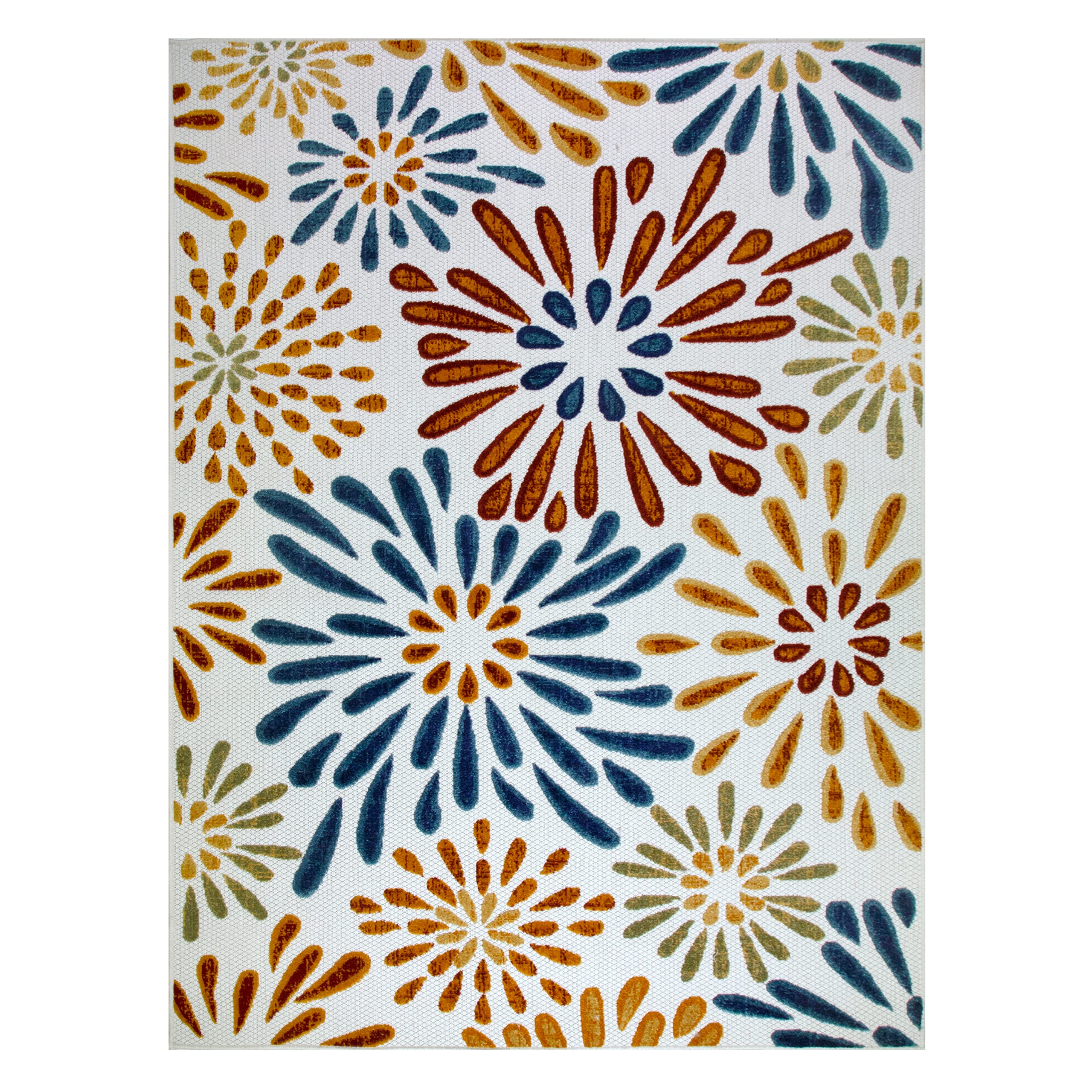 Leick Home 595439 Modern Floral Area Rug - 7'10