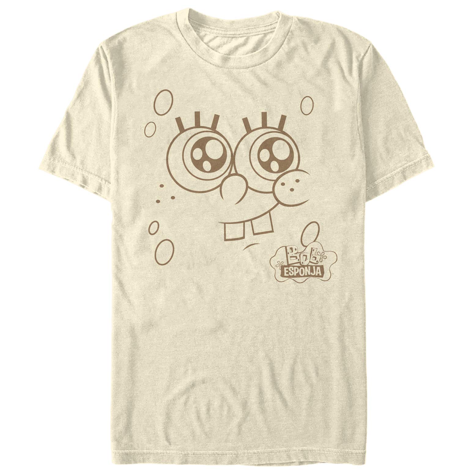 Spongebob Squarepants Smiling Face Graphic T-Shirt for Men - Funny Cartoon Tee for Casual Wear & Gifts