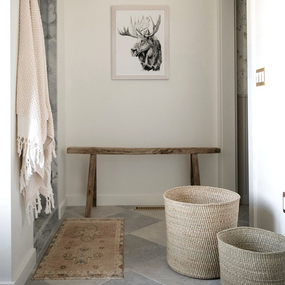 Large Natural Iringa Storage Basket - Perfect for Home Organization, Laundry, and Decorative Storage