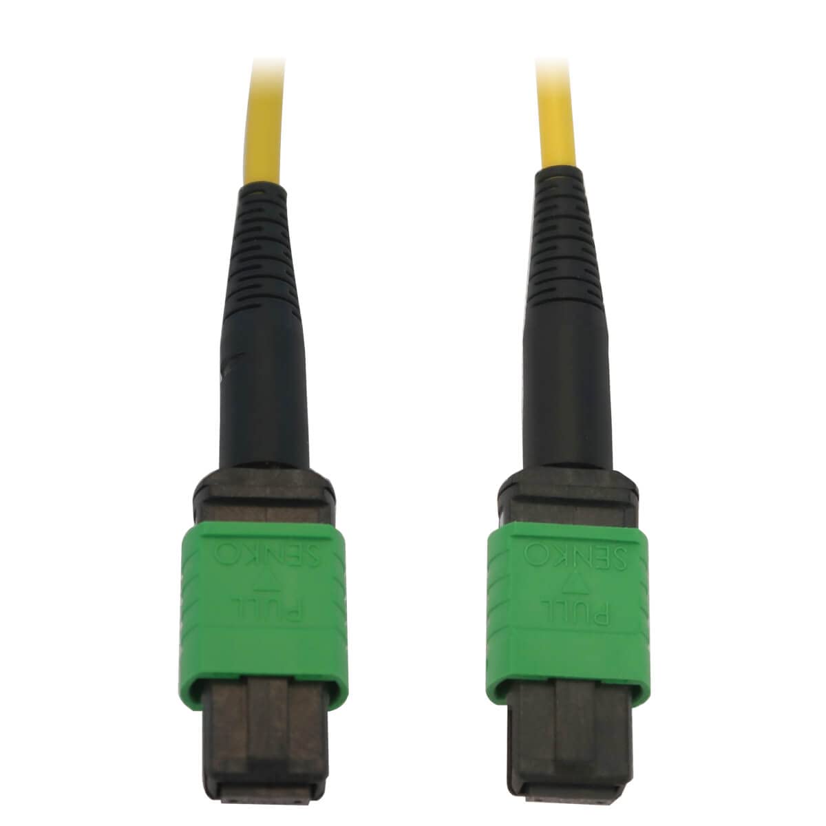 Tripp Lite Single Mode Fiber Patch Cable - 9/125 OS2 MPO to MPO (F/F APC) - 12 Fiber Yellow LSZH Jacket - 2M/6.6ft - Lifetime Warranty (N390B-02M-12-AP) - Ideal for Data Centers, Server Rooms & High-Speed Network Connections