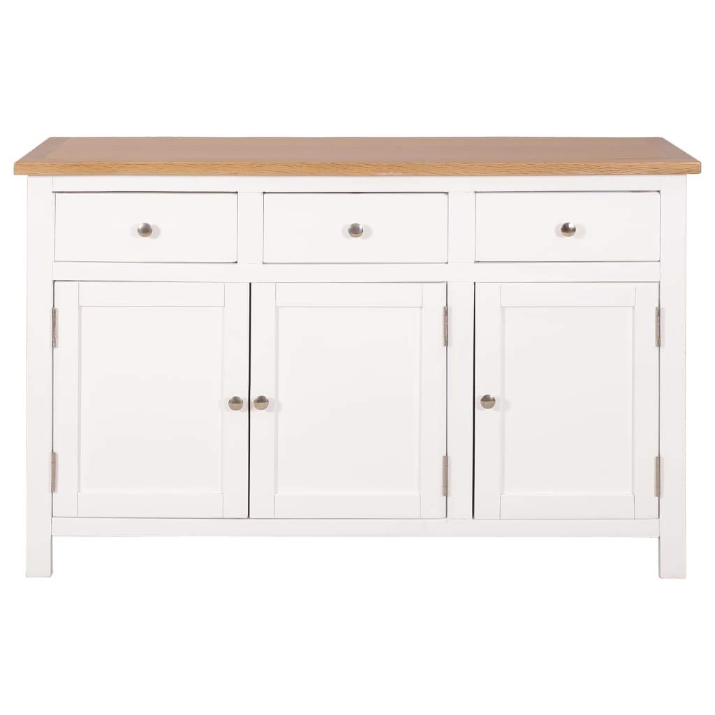 Solid Wood Sideboard Storage Cabinet with 3 Drawers & 2 Cabinets - 43.3