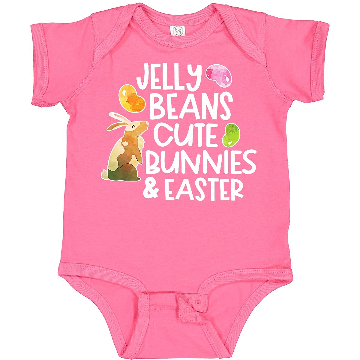 Inktastic Jelly Beans Cute Bunnies and Easter Baby Bodysuit - Soft Cotton Infant Onesie for Easter Outfits, Spring Photoshoots & Holiday Celebrations