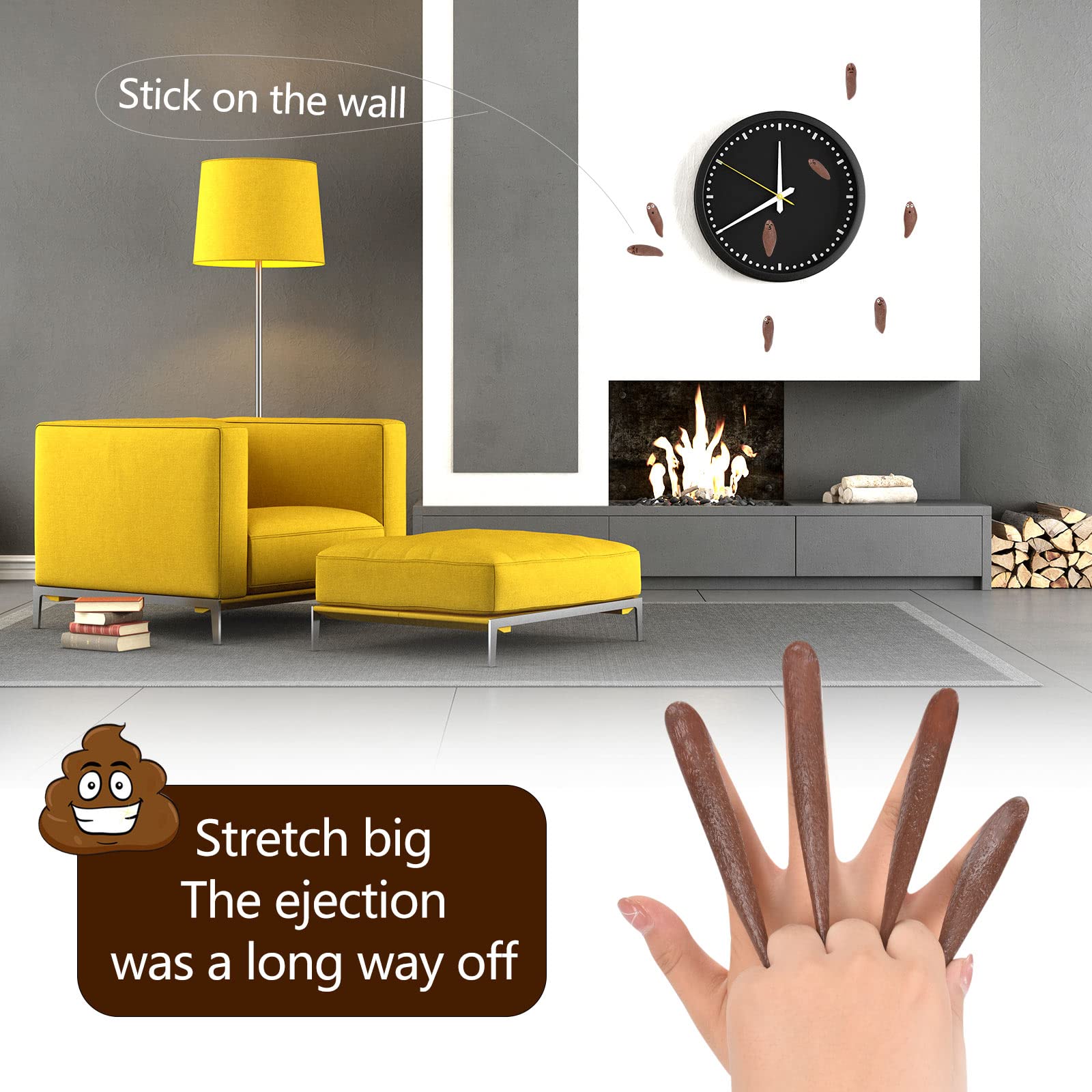 20 Pcs Finger Slingshot Novelty Toys - Fake Poop Gag Gifts for Halloween Pranks, School Parties & Office Jokes - Fun Rubber Spoof Toys for Kids & Adults - Perfect for Prank Wars, Birthday Gifts & Stress Relief