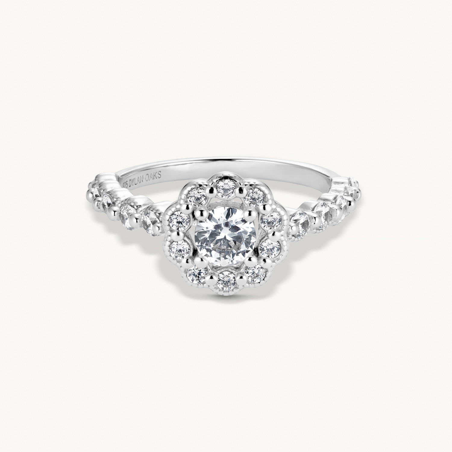 Exquisite Maya Diamond Ring in Sterling Silver - Perfect for Engagement, Wedding & Anniversary Gifts