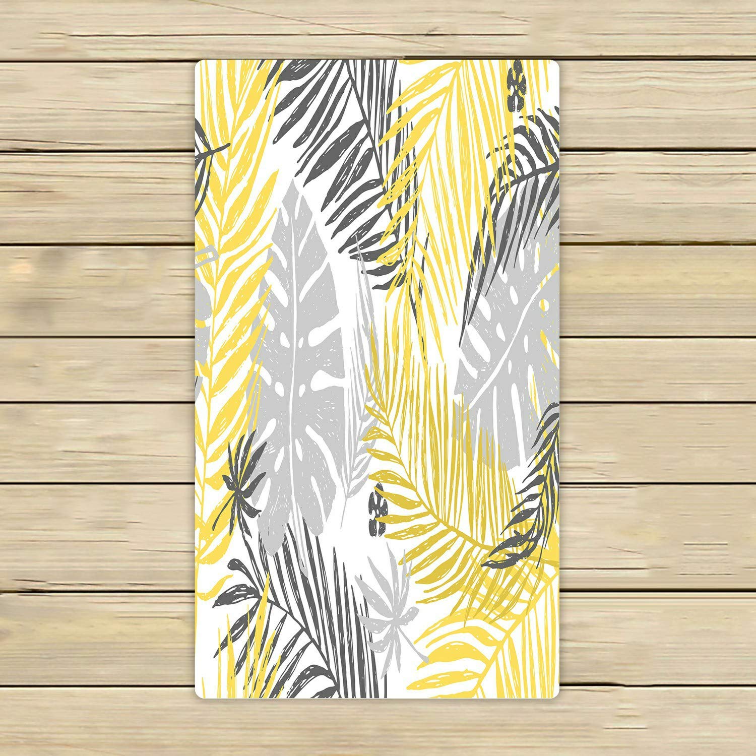 ECZJNT 16x28 Inch Palm Leaves Beach Towel - Soft Quick-Dry Bath & Shower Towel for Home, Outdoor, Travel - Perfect for Pool, Beach, Vacation & Yoga
