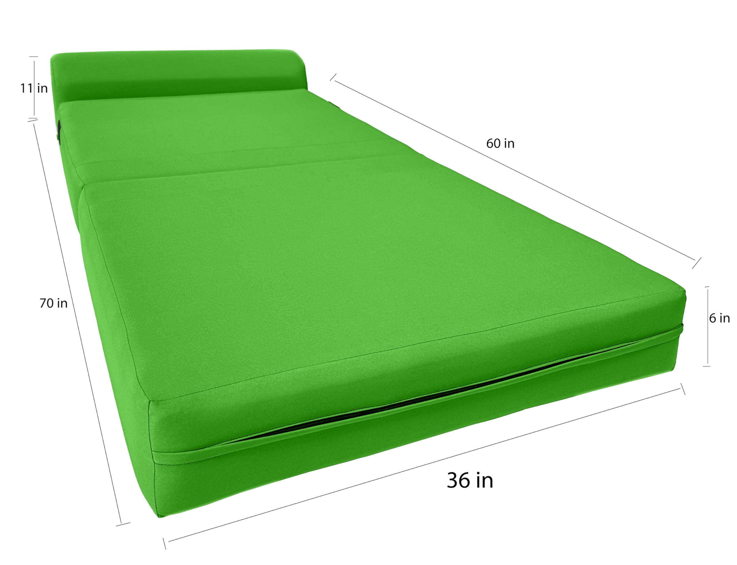 D&D Futon Furniture Sleeper Chair Folding Bed - Convertible Studio Sofa Guest Bed with High Density Foam Mattress (70