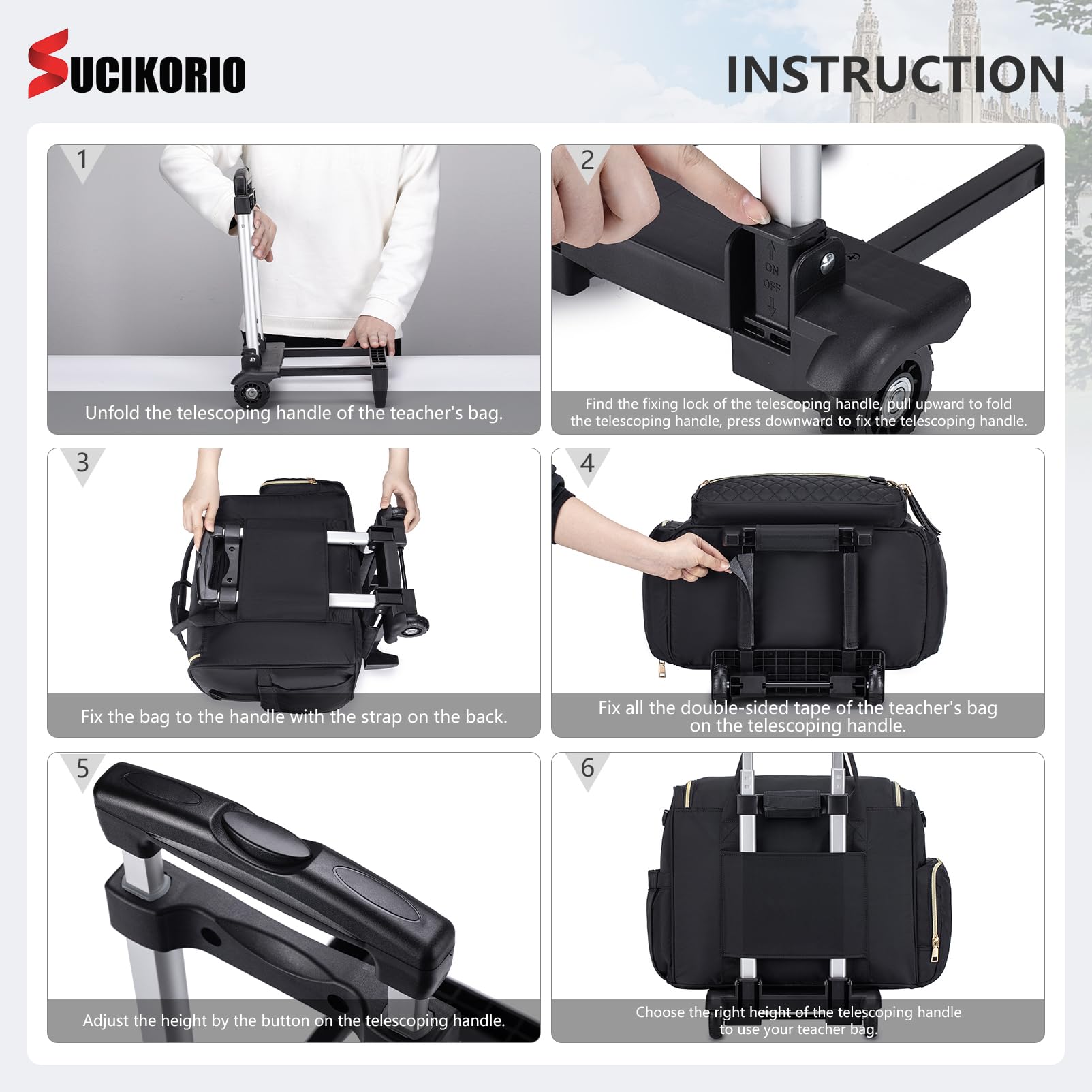 17.3 Inch Waterproof Rolling Laptop Bag for Women - 3-in-1 Wheeled Briefcase & Teacher Tote Bag | Perfect for Business Travel, Office Commute & School Use