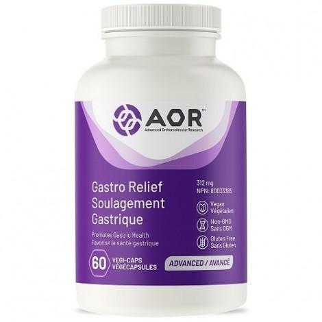 Aor Gastro Relief Supplement - 60 Vegan Capsules for Digestive Support & Stomach Comfort - Ideal for Heartburn, Bloating & Indigestion Relief