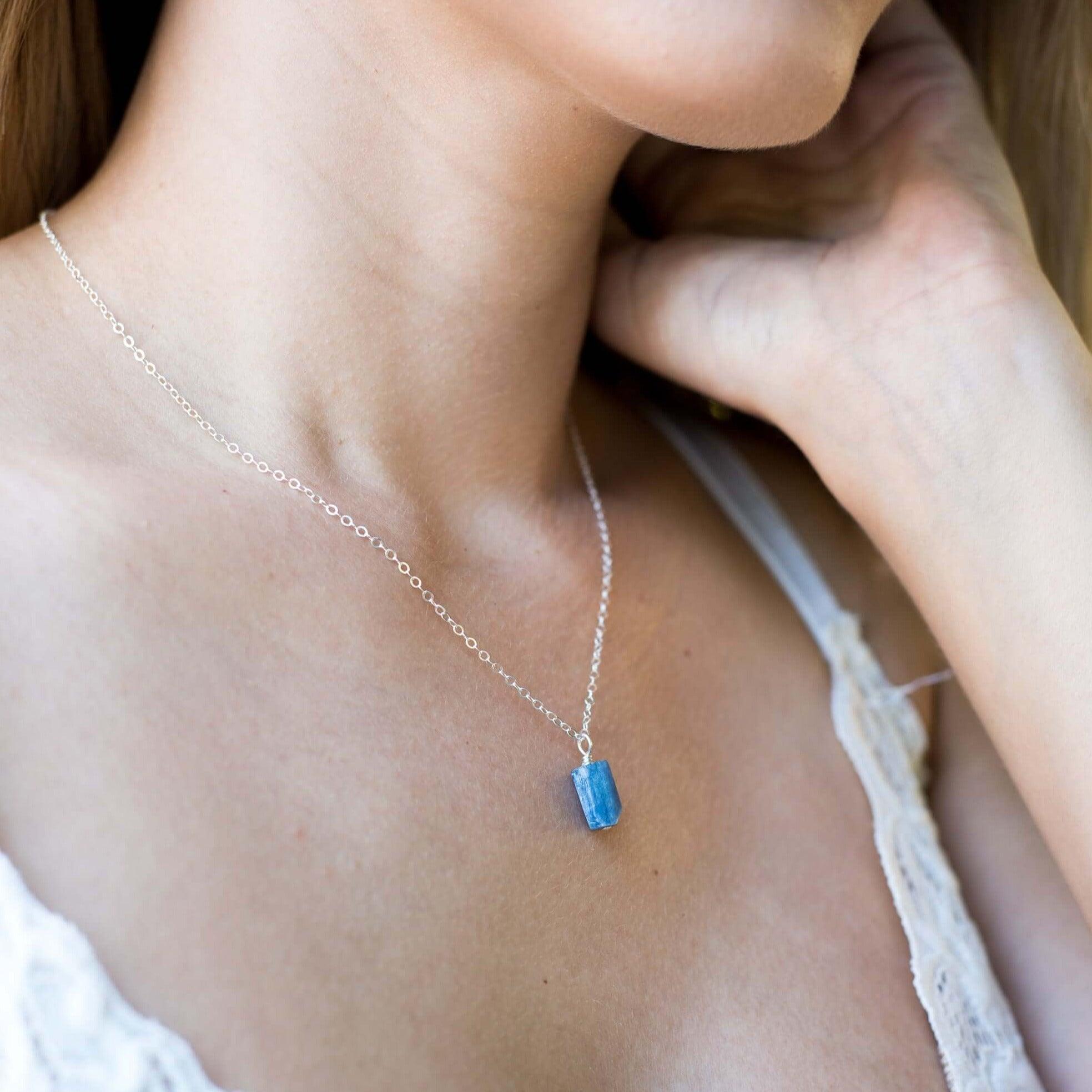 Natural Raw Kyanite Pendant Necklace - Healing Crystal Jewelry for Women, Chakra Balancing & Spiritual Protection - Perfect for Meditation, Yoga & Energy Work