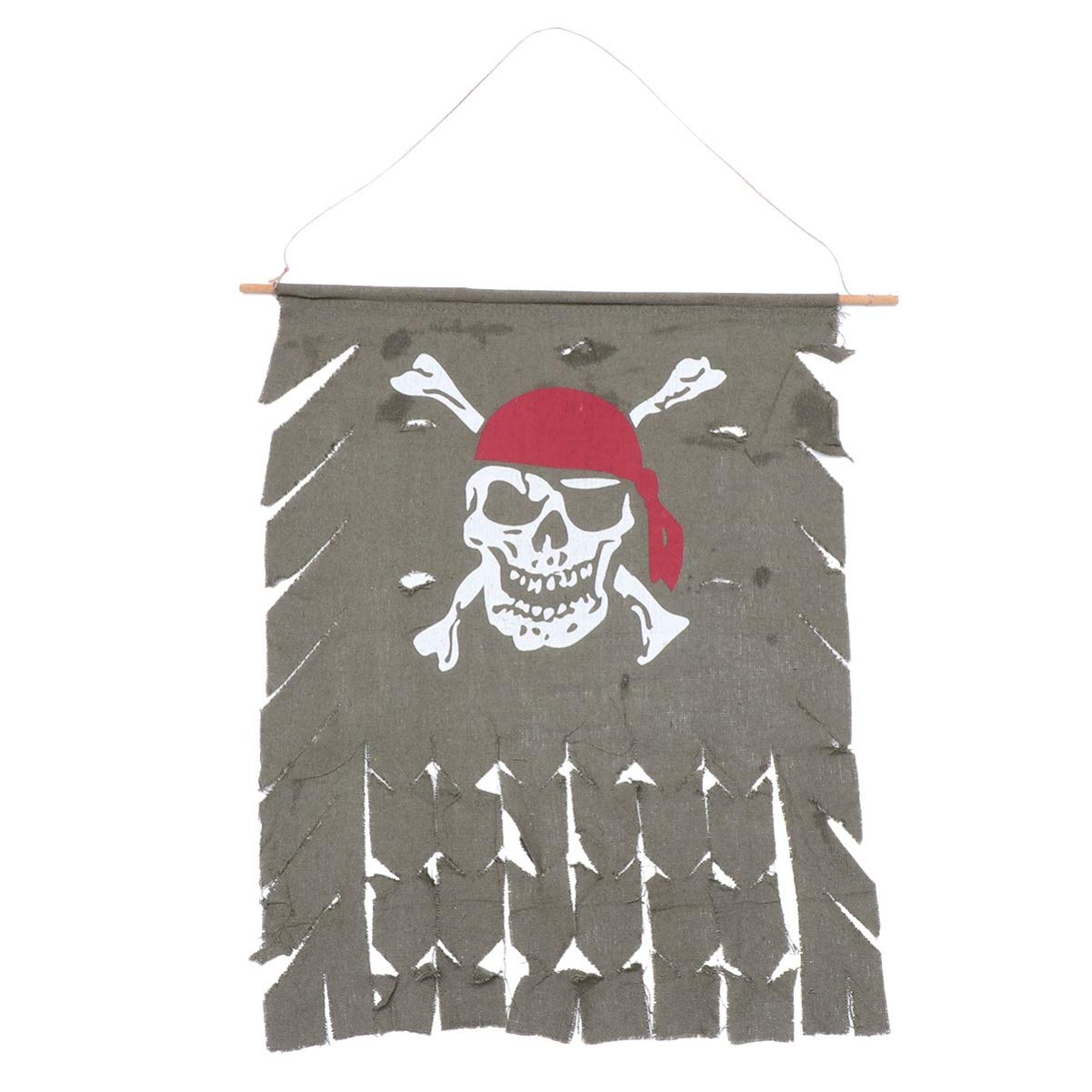 PRETYZOOM Halloween Pirate Flag Decor - Jack Jolly Roger Skull Hanging Banner for Halloween Party, Pirate Themed Events & Outdoor Decorations - Perfect for Halloween Decor, Pirate Birthday Parties & Nautical Themed Home Decor