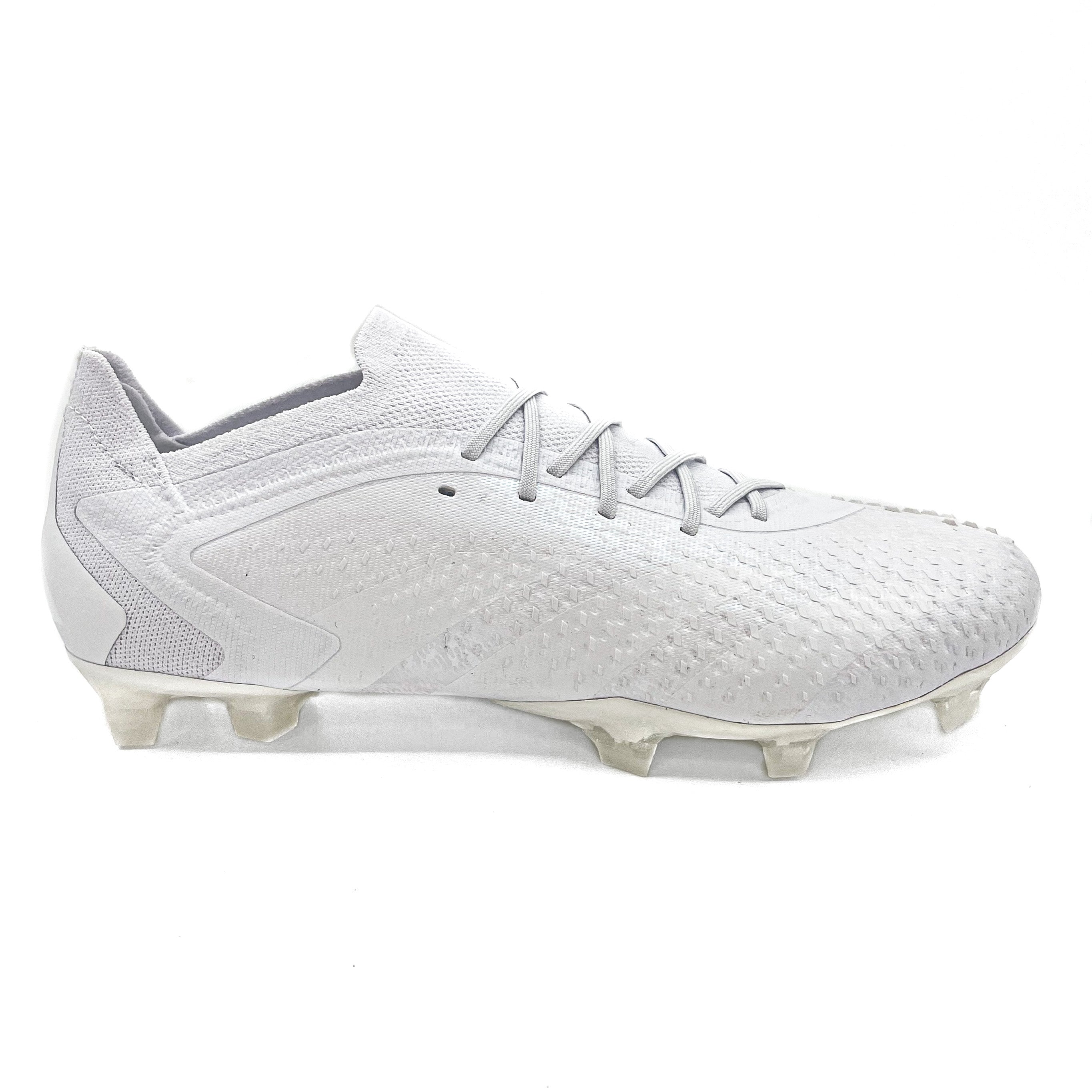 Adidas Predator Accuracy.1 FG Soccer Cleats - White Pearlized Football Shoes for Men | Firm Ground Cleats for Professional Matches & Training
