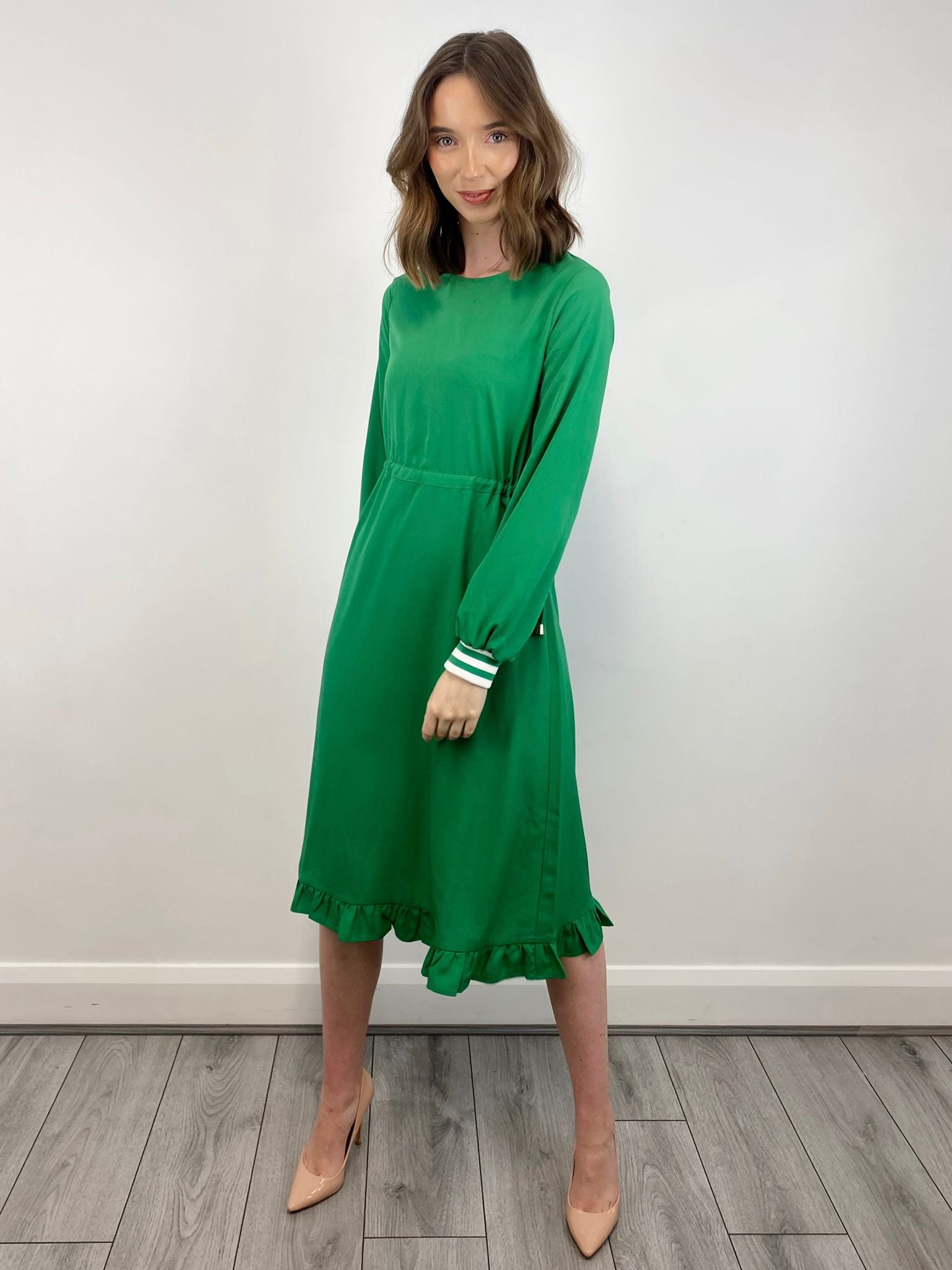 Elegant Green Diana Dress for Women - Perfect for Weddings, Parties & Special Occasions