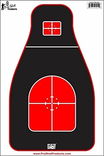 Pro-Shot Tactical Precision Shooting Target - High Visibility Black for Long Range & Close Quarters Training | Outdoor & Indoor Range Practice