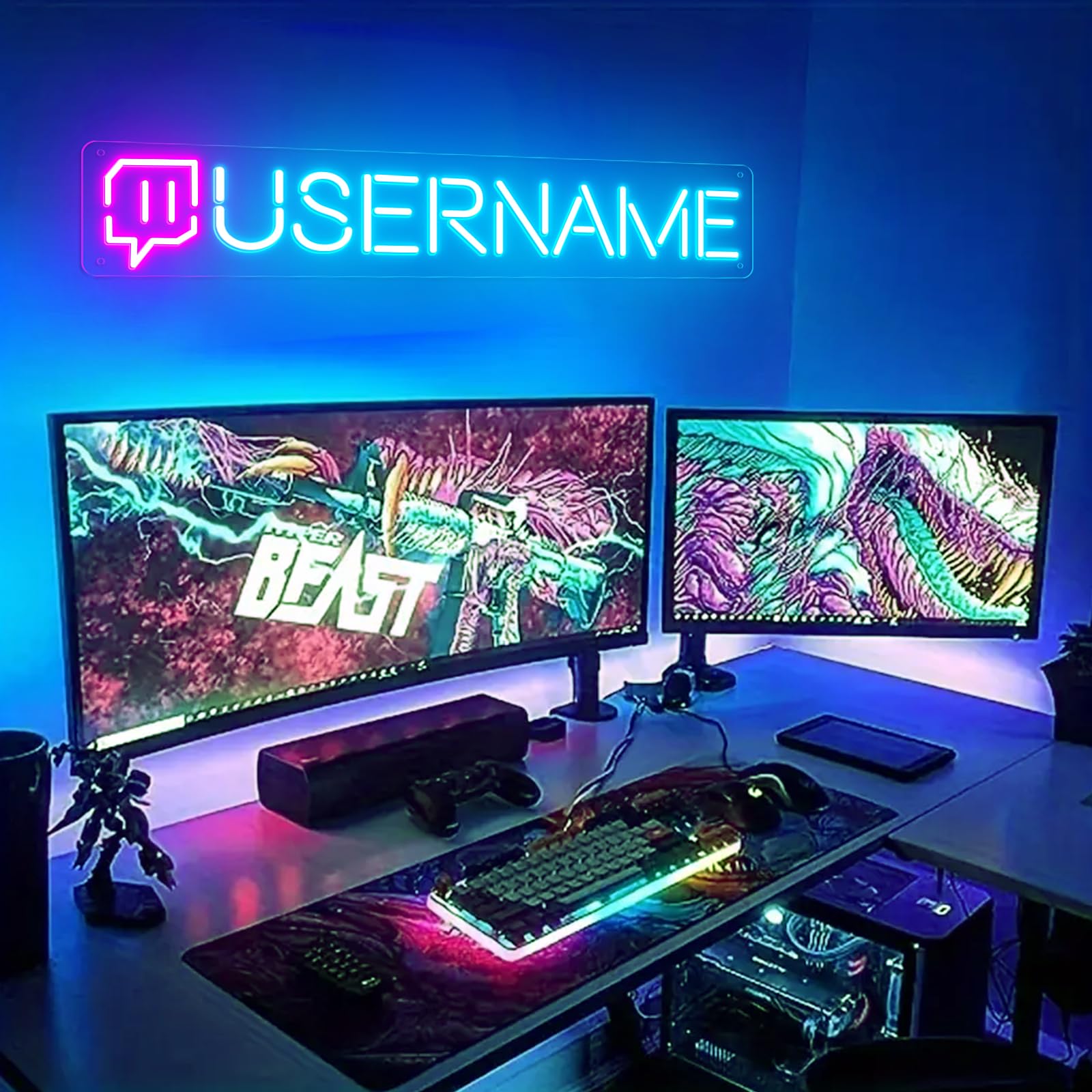Custom Twitch Username Neon Signs - 50