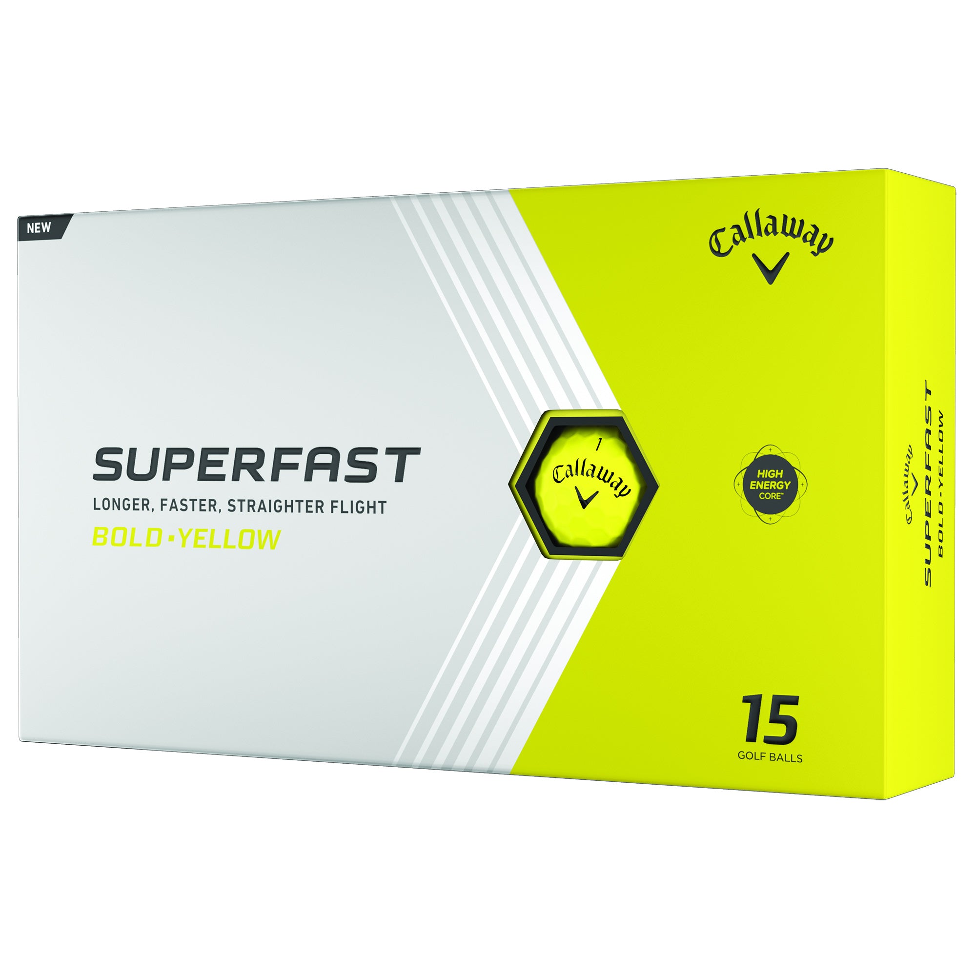 Callaway Superfast BOLD Golf Balls - 15 Pack | High Performance Golf Balls for Distance & Control | Perfect for Driving Range, Tournaments & Casual Play