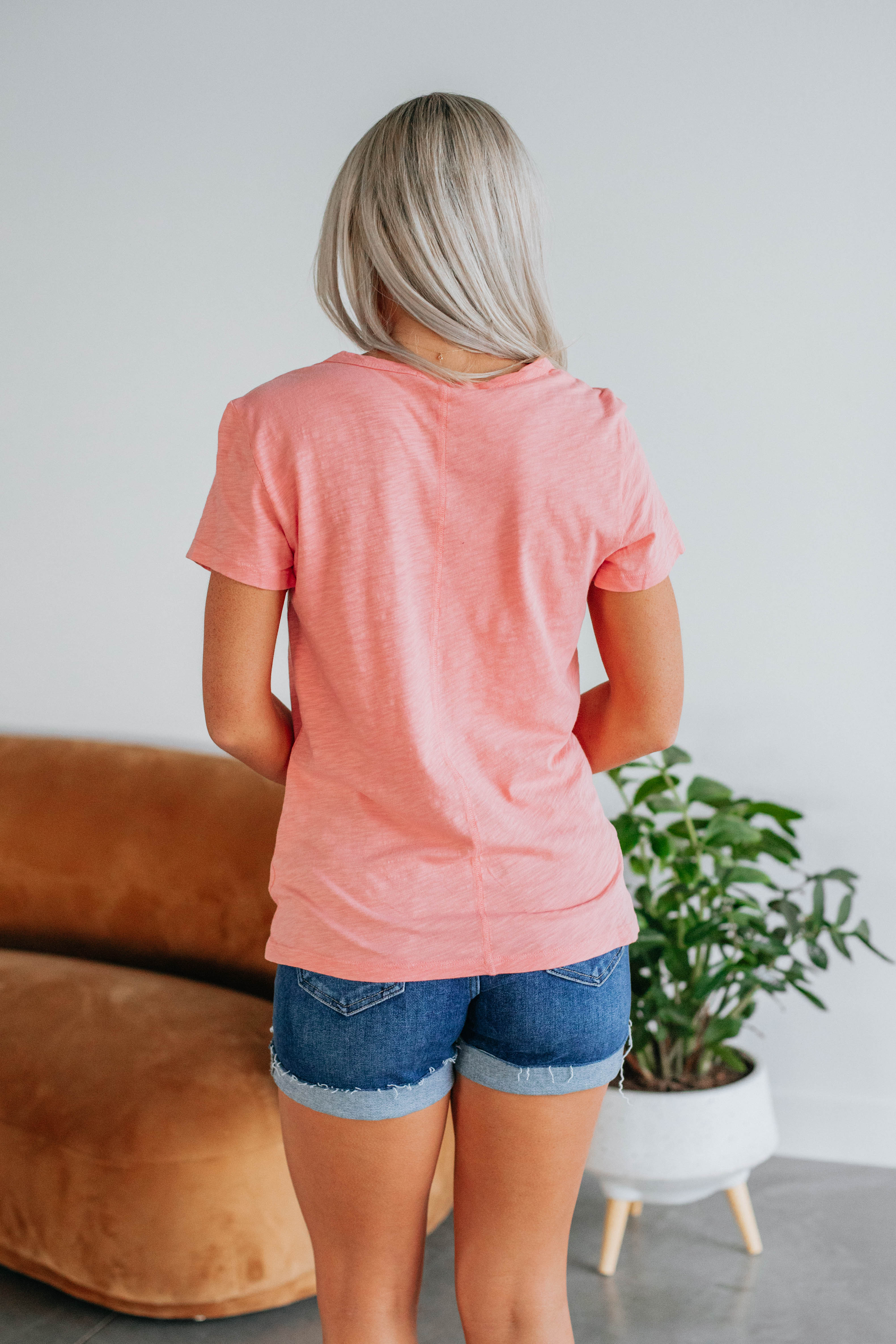 Carolina Basic Tee - Soft Cotton Women's T-Shirt with Desert Flower Print | Casual Wear, Layering & Everyday Outfits