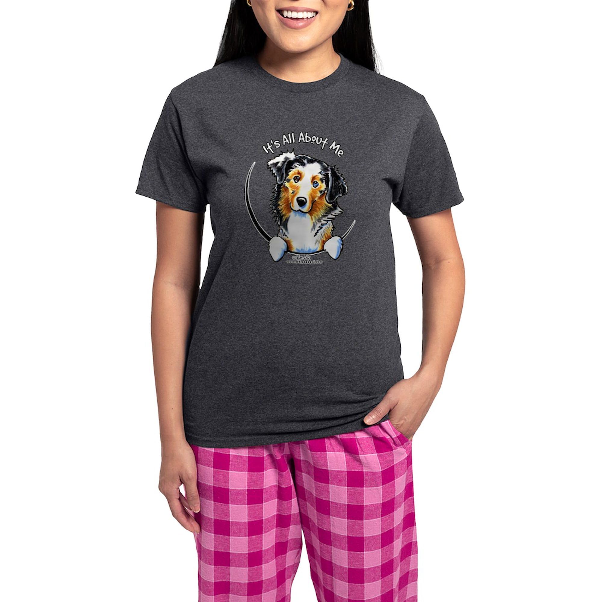 Australian Shepherd Lover Women's Charcoal Pajama Set - Cozy Novelty Sleepwear for Dog Moms | Perfect for Lounging, Sleepovers & Dog-Themed Gifts