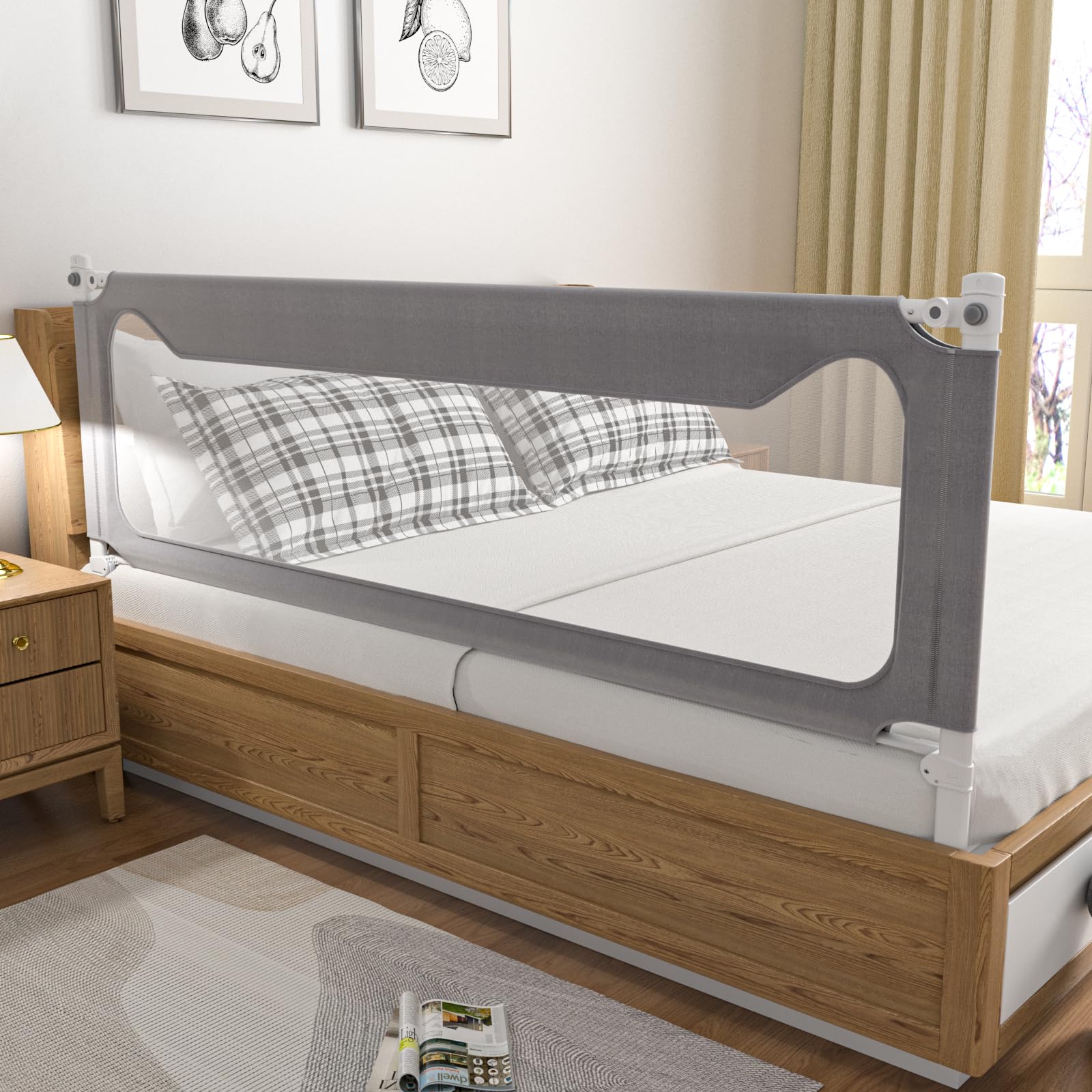 Sephyroth Adjustable Bed Rails for Toddlers - Safety Bed Guard for Twin, Full, Queen & King Size Beds - Upgradeable Height (27