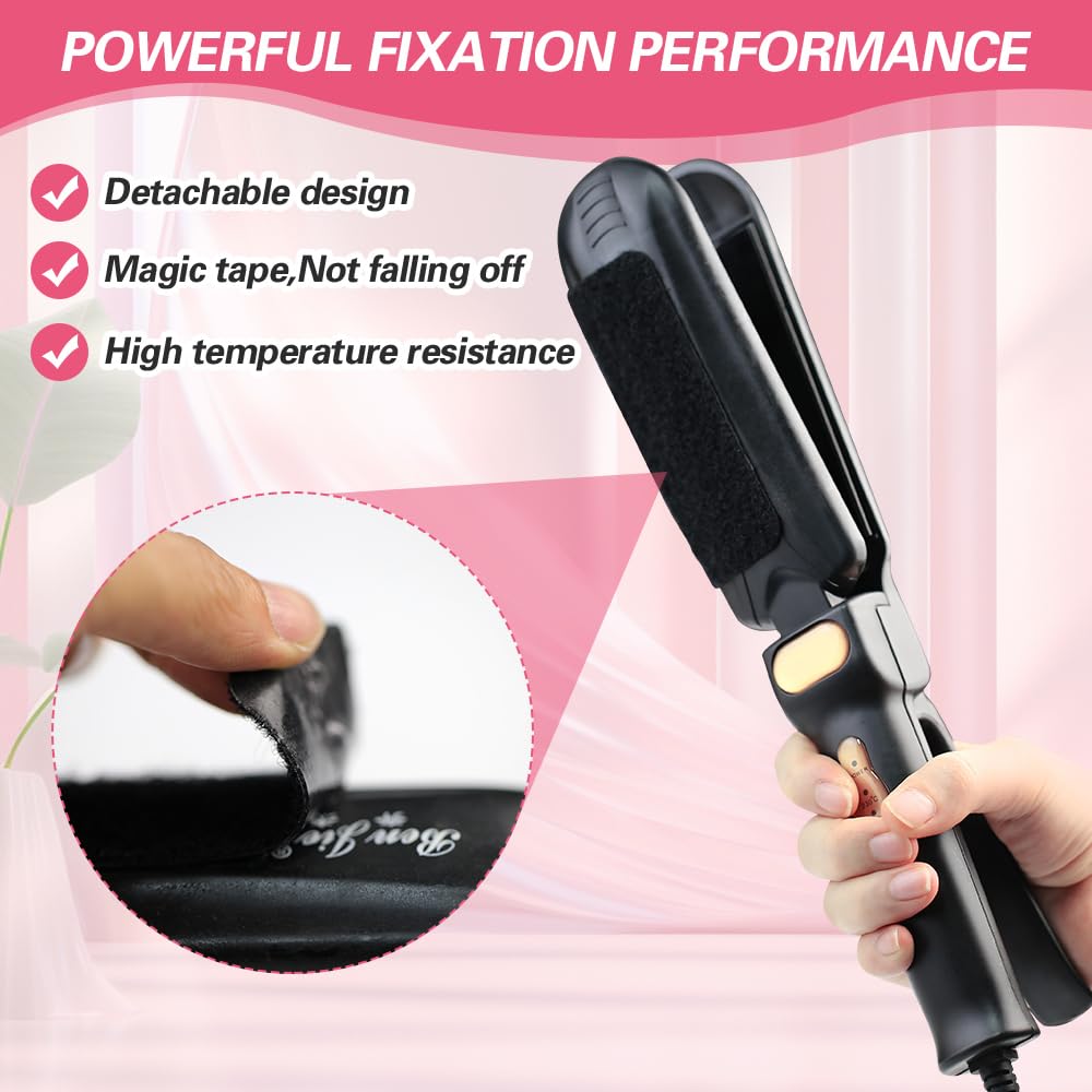 Flat Iron Comb Attachment - 3.94 x 2.05 Inches Plastic Clip-On Styling Tool for Hair Straightener | Perfect for Home & Salon Use | Detangles & Smooths Hair While Straightening