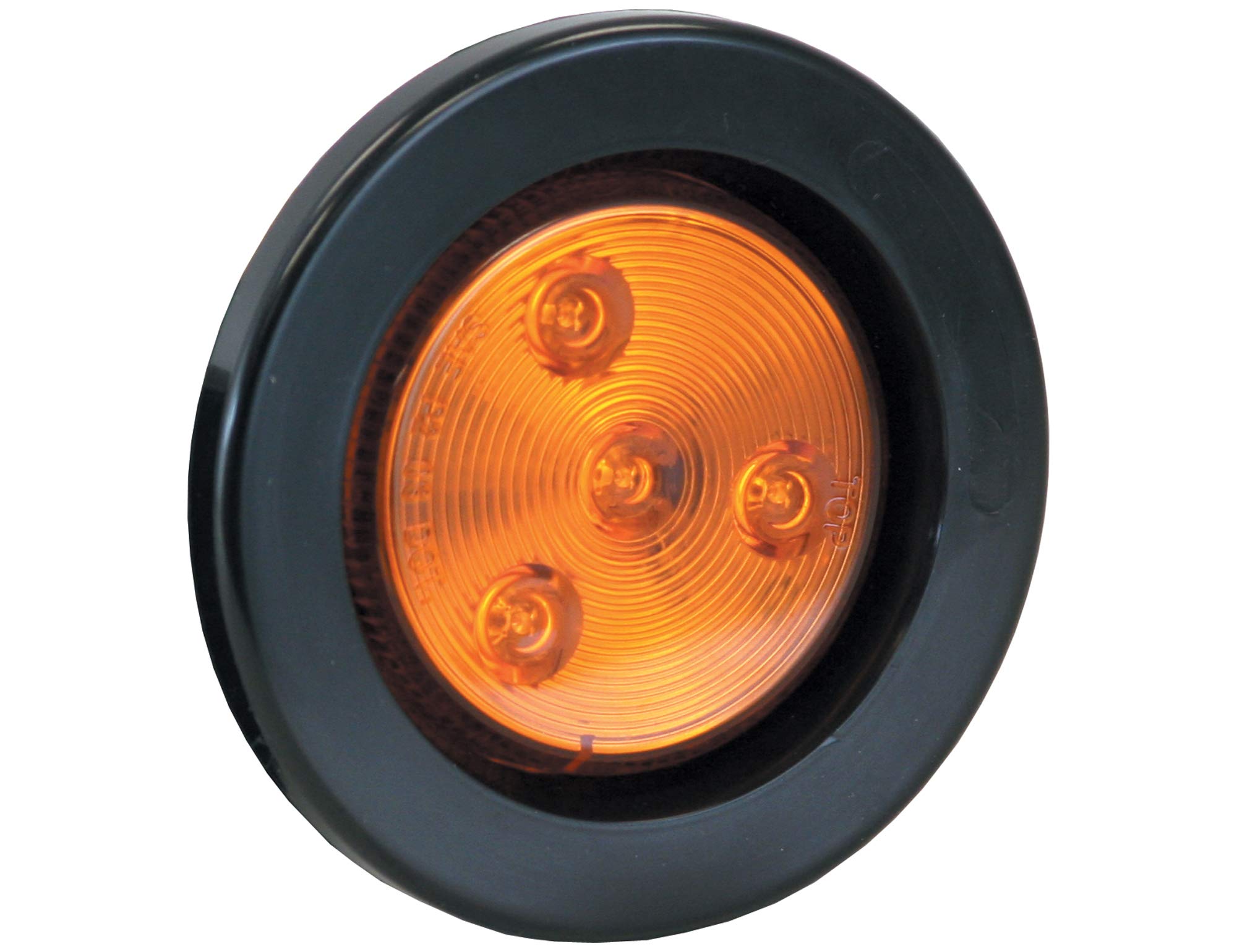 Buyers Products 5622524 - 2.5 Inch Amber Round LED Clearance Marker Light Kit with 4 Bright LEDs (PL-10 Connection, Includes Grommet & Plug) - Perfect for Trucks, Trailers, RVs & Commercial Vehicles