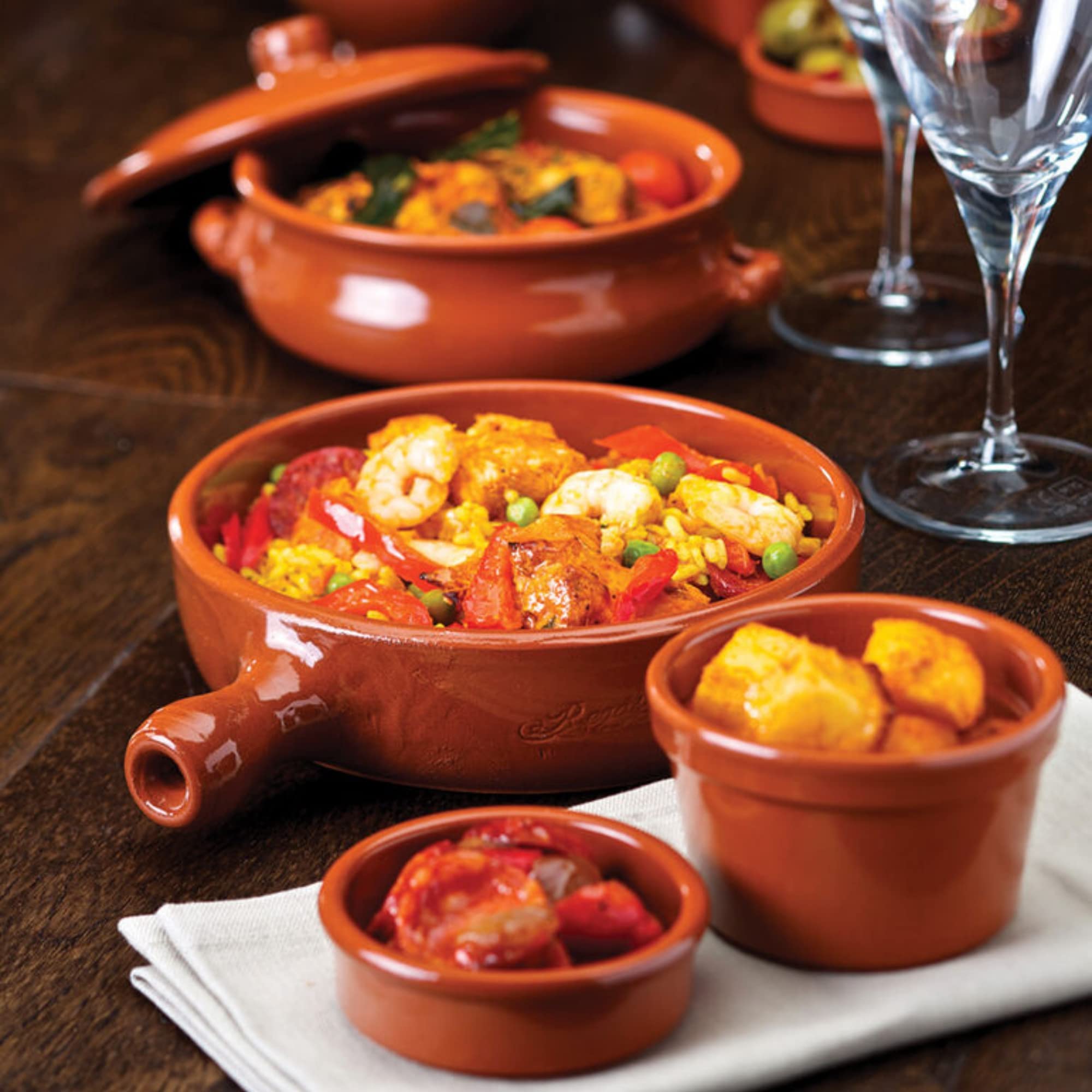 Estrella 10cm Terracotta Tapas Dish - Set of 24 | Authentic Spanish Appetizer Plates for Tapas, Antipasti & Party Serving | Perfect for Restaurants, Catering & Home Entertaining