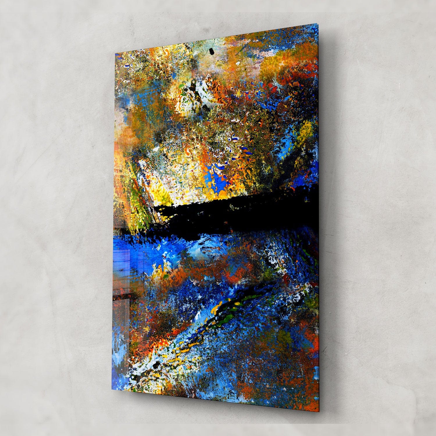 Abstract Closed Eye Tempered Glass Wall Art - Modern Home Decor for Living Room, Bedroom & Office - Shatterproof & Stylish