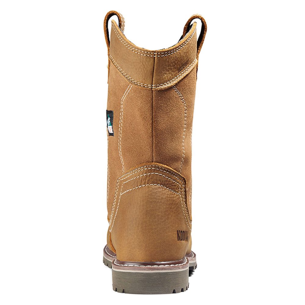 Kodiak Bralorne Women's Pull-On Wellington Composite Toe Leather Work Boots - Waterproof, Slip Resistant, Steel Toe Safety Shoes for Construction, Farming & Outdoor Work (KD0A8354FWE, Wheat)