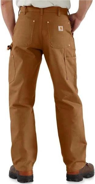 Men's Loose Fit Firm Duck Double Front Work Pants - Durable Brown Workwear for Construction & Outdoor Jobs | Heavy Duty Carpenter Pants for Comfort & Protection