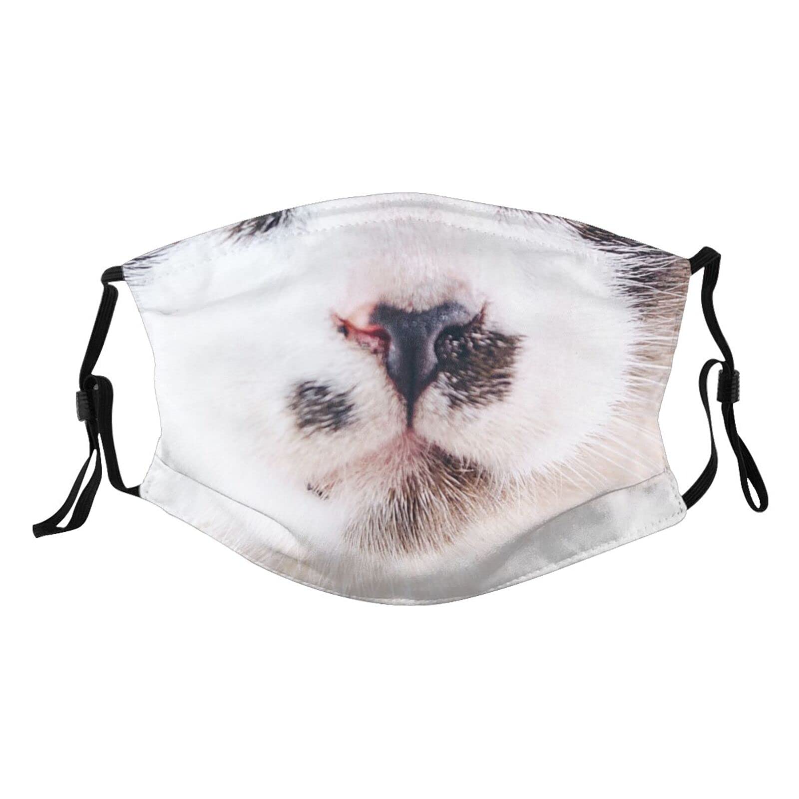 Black Cat Face Mask Bandana with 2 Filters - Washable & Reusable Balaclava for Men & Women - Perfect for Outdoor Activities, Halloween Costumes, and Daily Protection