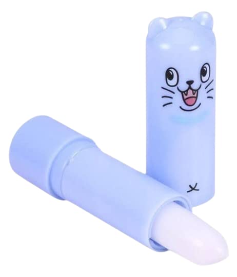 New Cute Cartoon Lip Balm - 2 Pack Moisturizing & Hydrating Lip Care (Blue & Dark Blue) for Dry Lips, Winter Protection & Everyday Use