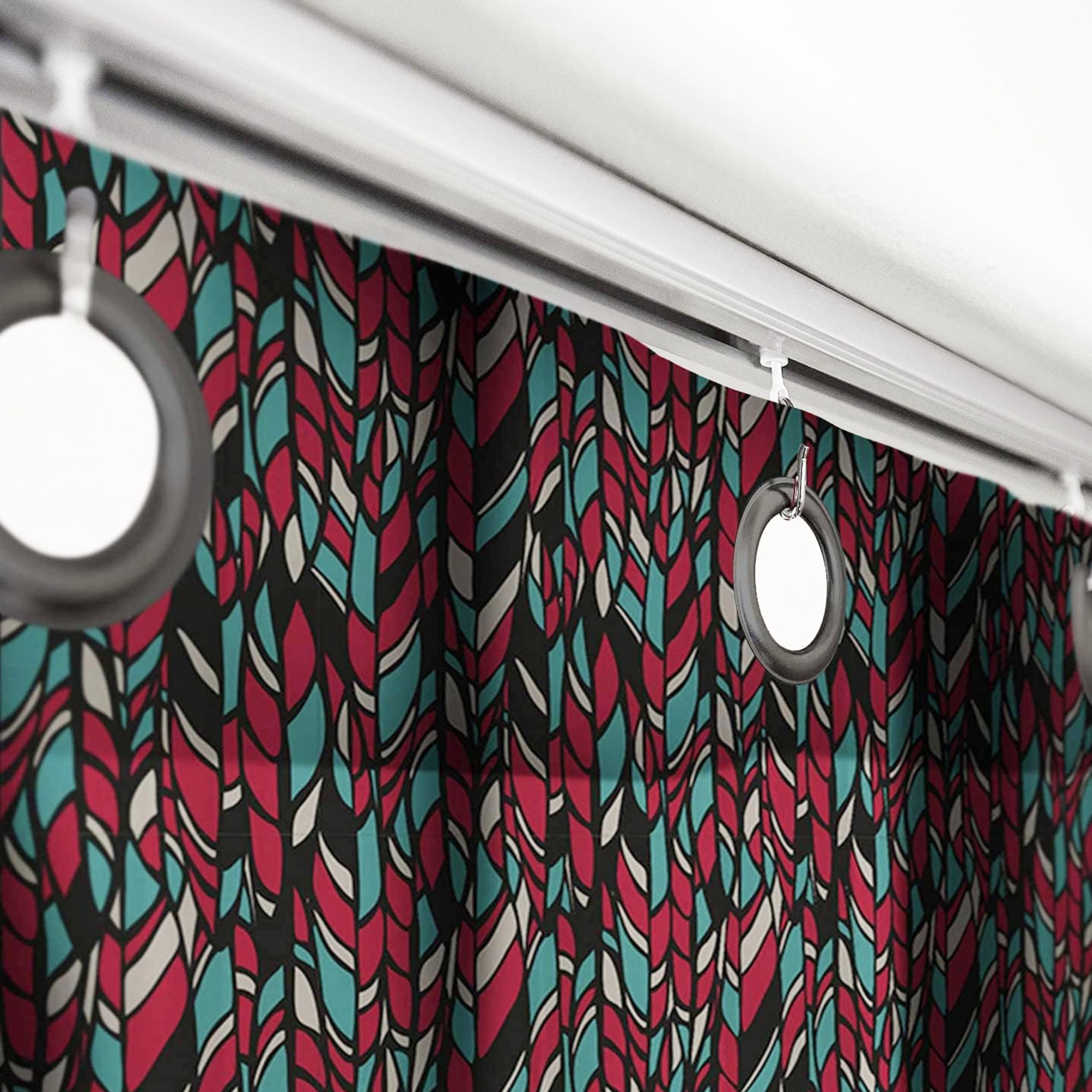 Premium Stained Glass Room Divider Curtain - 8ft Tall x 10ft Wide for Home & Office Privacy - Perfect for Partitioning Spaces, Creating Private Areas, and Enhancing Room Decor