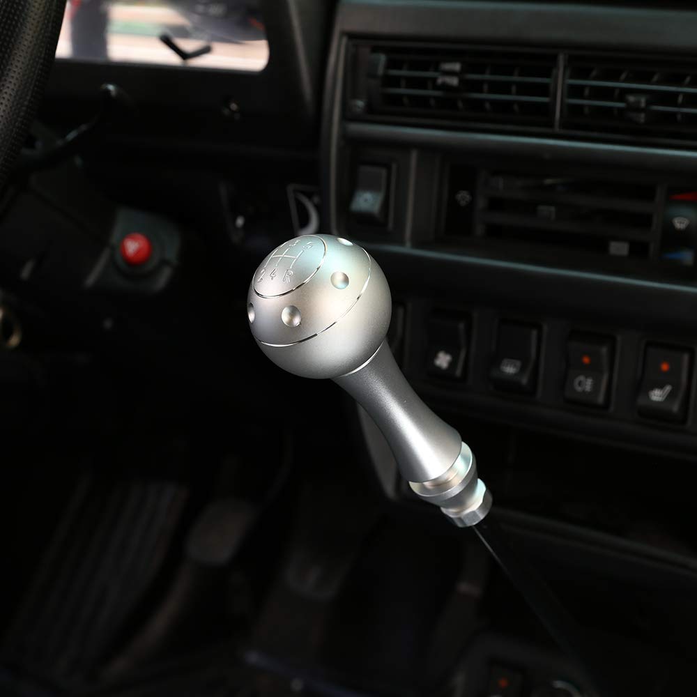 YIWANG Aluminum Alloy Gear Shift Head Cover Trim Accessories - Silver Replacement Part for Lada NIVA - Upgrade Your Car Interior for Smooth Driving Experience