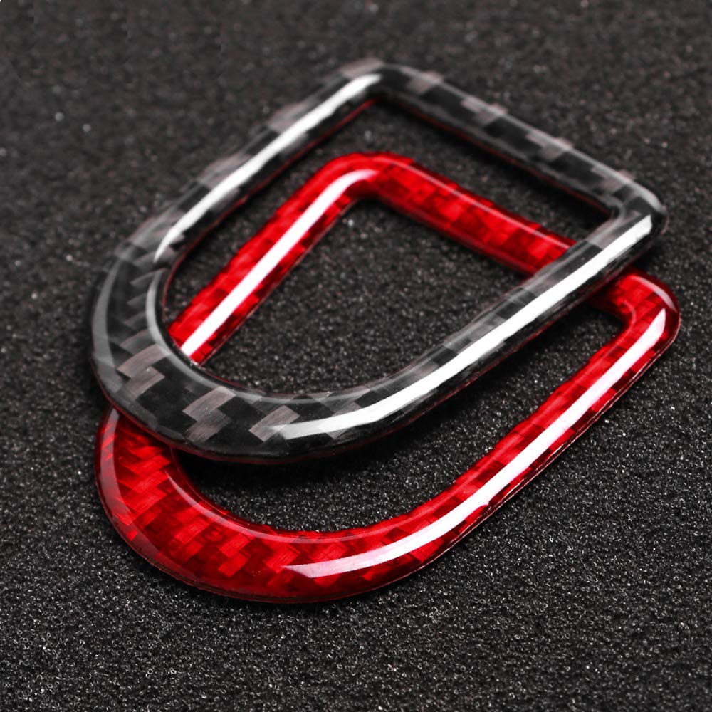 GZXinWei Black Carbon Fiber Car Door Lock Pin Button Cover - Universal Fit for Most Vehicles - Durable & Stylish Protection - Perfect for Car Interior Customization & Scratch Prevention