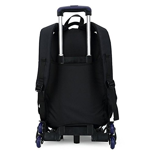 YUB Rolling Backpack with Wheels - Durable Trolley School Bag for Boys & Girls, Kids Travel Backpack in Blue - Perfect for School, Travel & Daily Use
