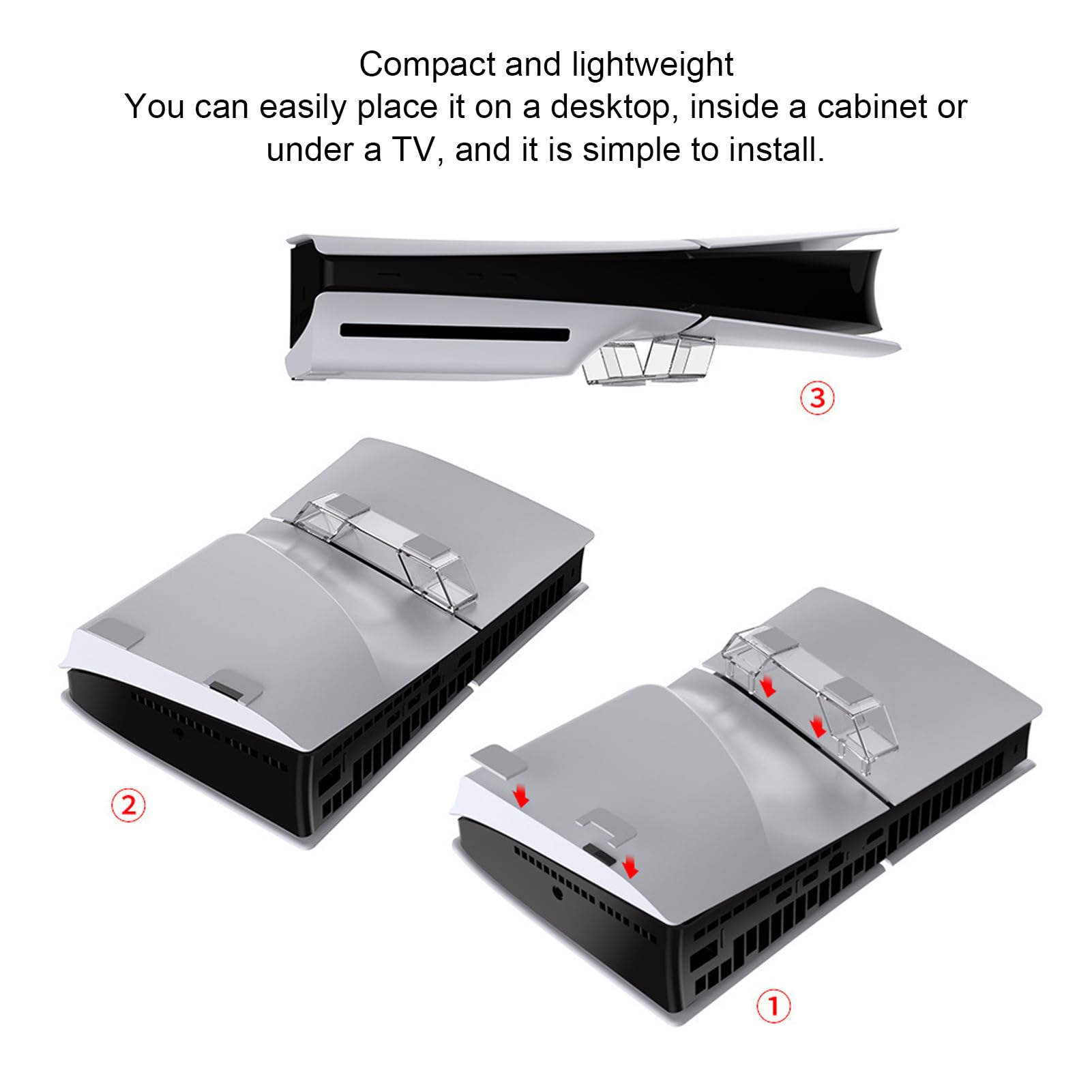 Acrylic Game Console Stand with Heat Dissipation & Anti-Slip Base - Compatible with Slim Disc & Digital Edition Consoles - Perfect for Gaming Setup & Organized Entertainment Center