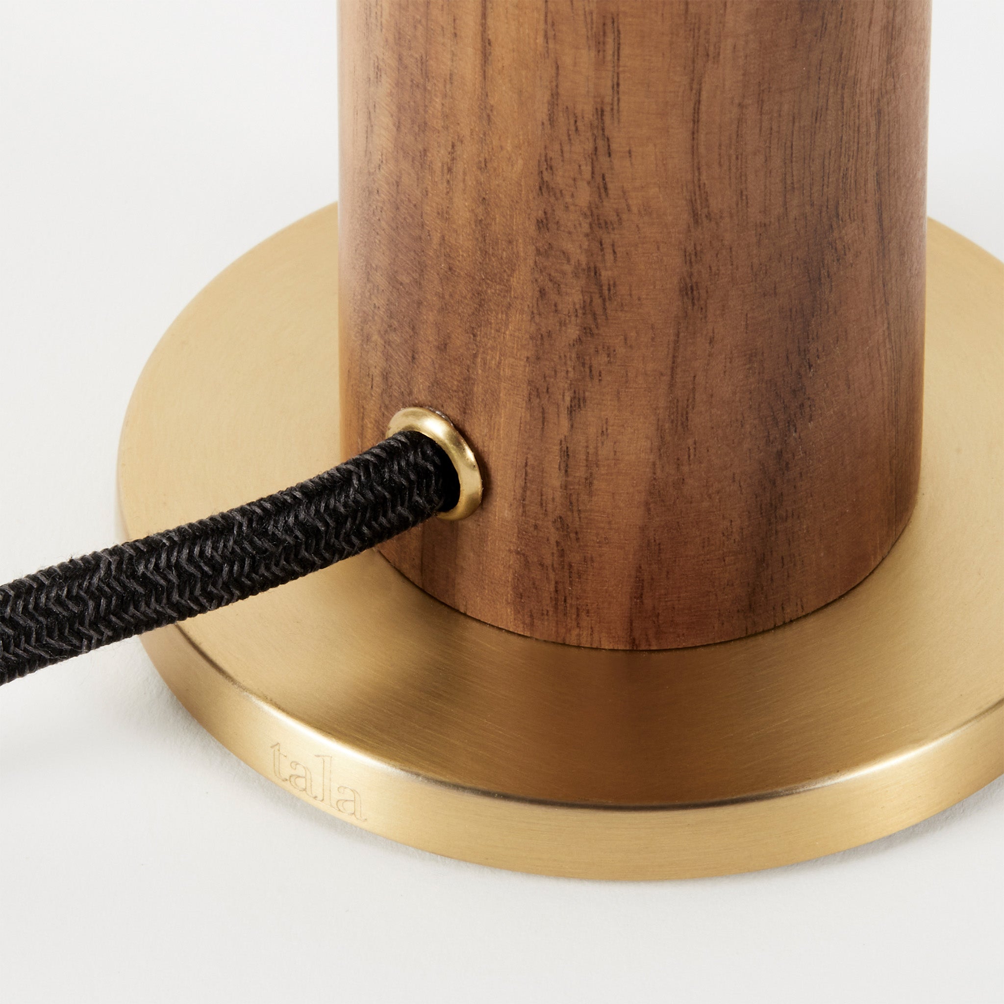 Walnut Knuckle Table Lamp with Sphere IV - Set of 2 Modern Desk Lamps for Bedroom, Living Room & Office Decor