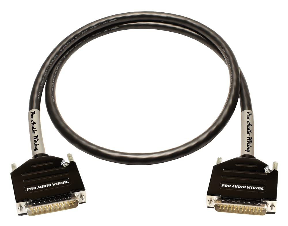 PAW Black Raptor 2932 DB25 to DB25 1.5ft Studio Audio Snake Cable with Heat Shrink (Black) - Professional Recording, Live Sound & Studio Equipment Connection