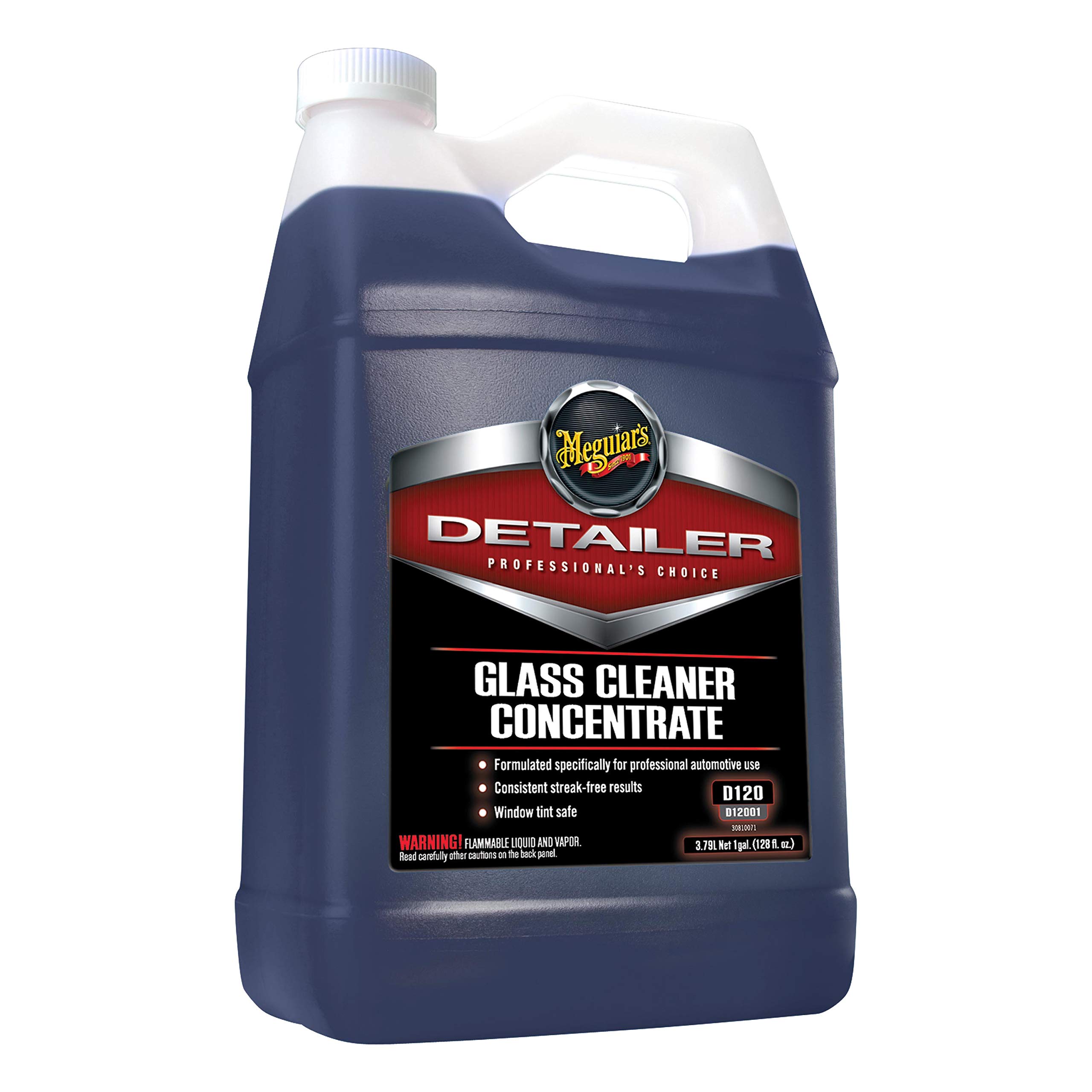 Meguiar's D12001 Professional Glass Cleaner Concentrate 1 Gallon (128 Oz) - Streak-Free, Residue-Free for Cars, Windows & Mirrors - Perfect for Auto Detailing & Home Cleaning