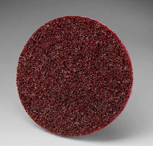 Scotch-Brite 33806 SL Surface Conditioning Disc, 5 Inch x NH A MED, Maroon - Perfect for Metal Finishing, Rust Removal & Surface Prep in Automotive & Woodworking