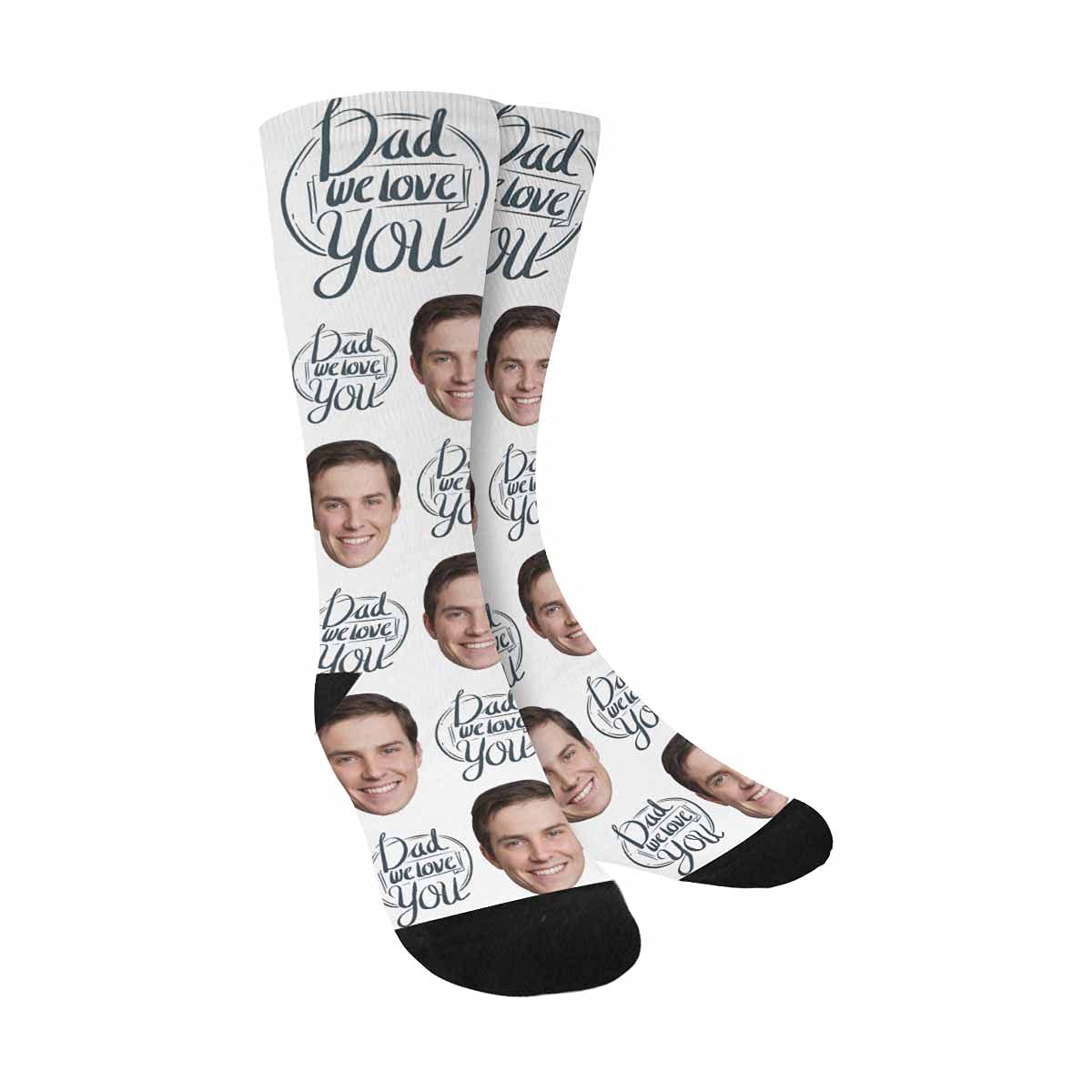 Custom Face Socks for Men - Personalized Father's Day Gift with 'Best Dad Ever' Print - Funny Novelty Socks for Dad - Perfect for Birthday, Christmas & Special Occasions