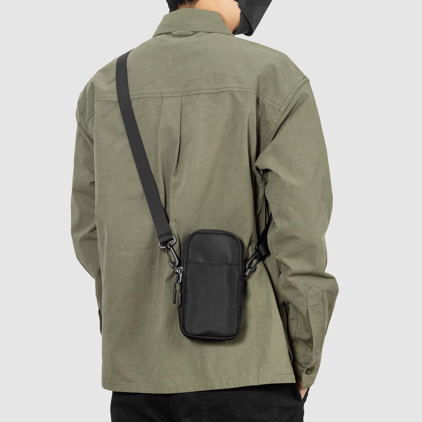 Small Crossbody Phone Purse Wallet with Adjustable Shoulder Strap - Oxford Black for Women | Perfect for Travel, Shopping & Everyday Use
