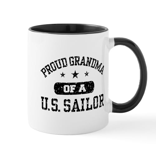 White/Black Inside - Proud Grandma Of A US Sailor Mug