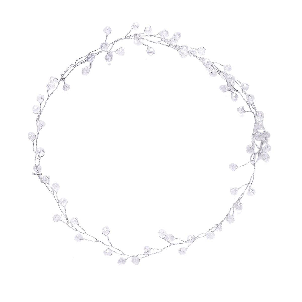 Silver Plated Crystal Floral Beaded Bridal Wedding Hair Comb - Vintage Tiara Hair Clip with Pearls for Women & Girls | Perfect for Indian Weddings, Boho Bridal Looks & Special Occasions