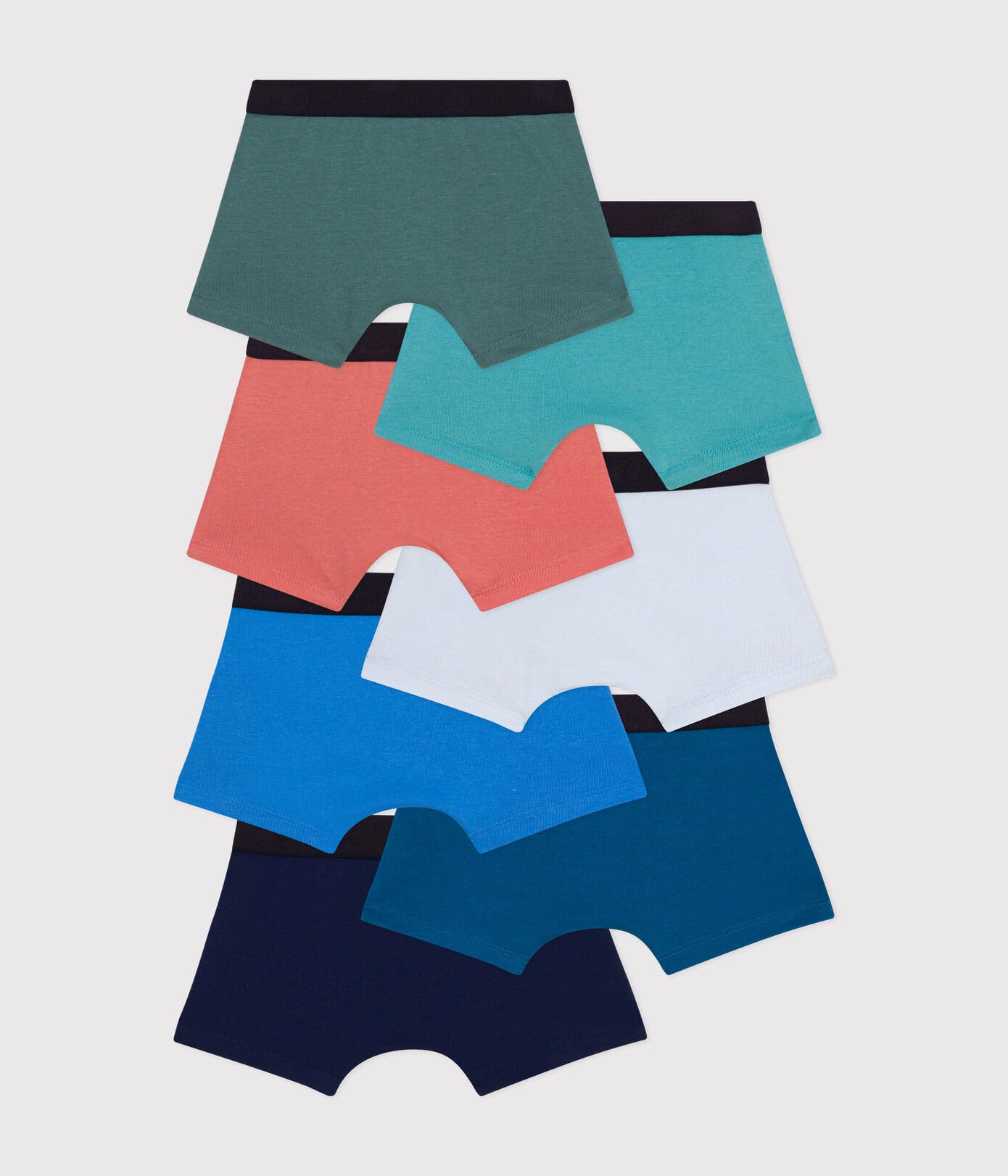 Petit Bateau Boys' Cotton Boxer Briefs 7-Pack - Soft Comfort Underwear for Kids Ages 2-12 Years | Perfect for School, Play & Everyday Wear