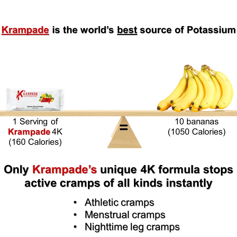 Electrolytes Powder with 2000mg Potassium (K+) - 2X More Than Coconut Water | Muscle Cramp Relief & Hydration Supplement | Portable Powder Packets for Athletes, Workouts & Outdoor Activities