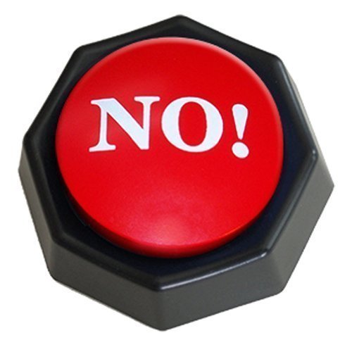 Funny NO Button Novelty Desk Toy - Stress Relief & Office Gag Gift for Lark, Amuse, Trifle & Twiddle | Perfect for Work Desks, Prank Gifts & Stress Relief Therapy